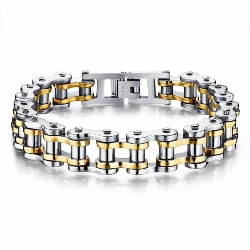 Stainless Steel Biker Chain Bracelet for Men Durable Fashion Jewelry - Smarsty