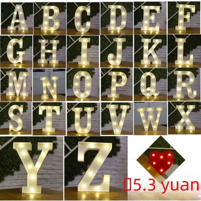 Colorful LED Letter Light for Weddings and Birthdays - Smarsty