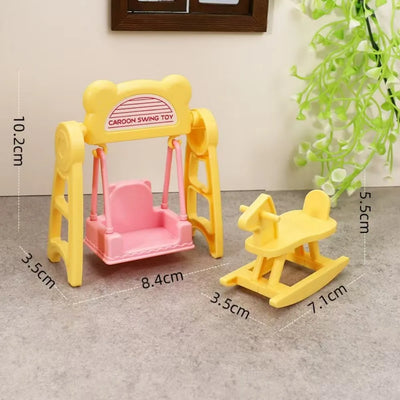 1:12 Dollhouse Miniature Cradle Crib Surround Bed Piano Table Set Furniture Kitchen Model Decor Toy Doll House Accessories by Smarsty