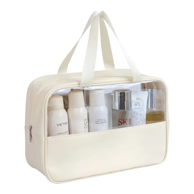 Portable Travel cosmetic bag Women Transparent Makeup Bag Large-Capacity Bath Wash Bags Multifunction Waterproof Storage Case - Smarsty