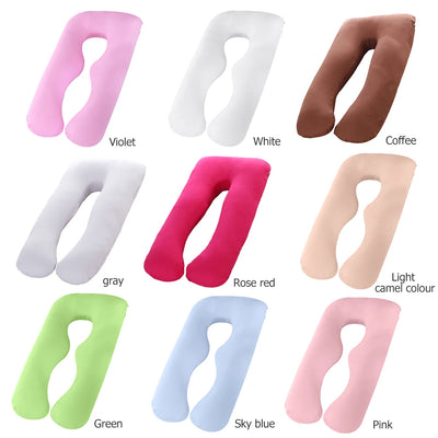 Multifunction Maternity Pillow Case Pure Cotton Cover U-Type for Pregnancy Women