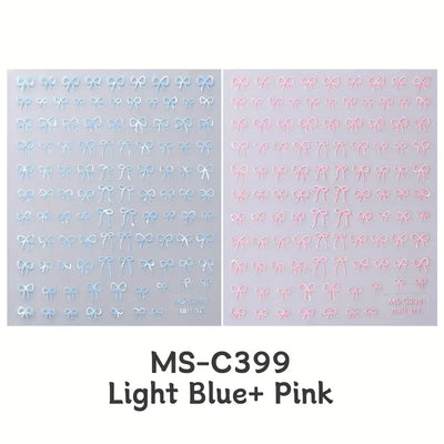 Mini Bowknot Nail Art Stickers for Creative Decoration - Smarsty