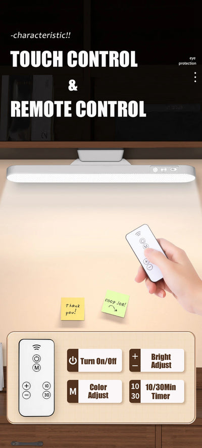 LED Desk Lamp with Magnetic Base and Dimmable Light - Smarsty