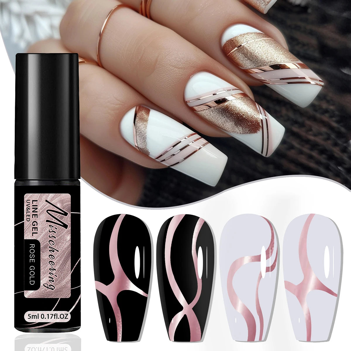 Gold Silver Metallic Nail Gel Polish for Stunning Mirror Finish - Smarsty