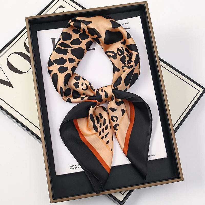 Luxury Square Silk Scarf for Women Stylish Satin Hijab Wrap - Smarsty