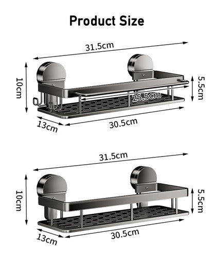 Bathroom Suction Cup Storage Rack for Easy Organization - Smarsty