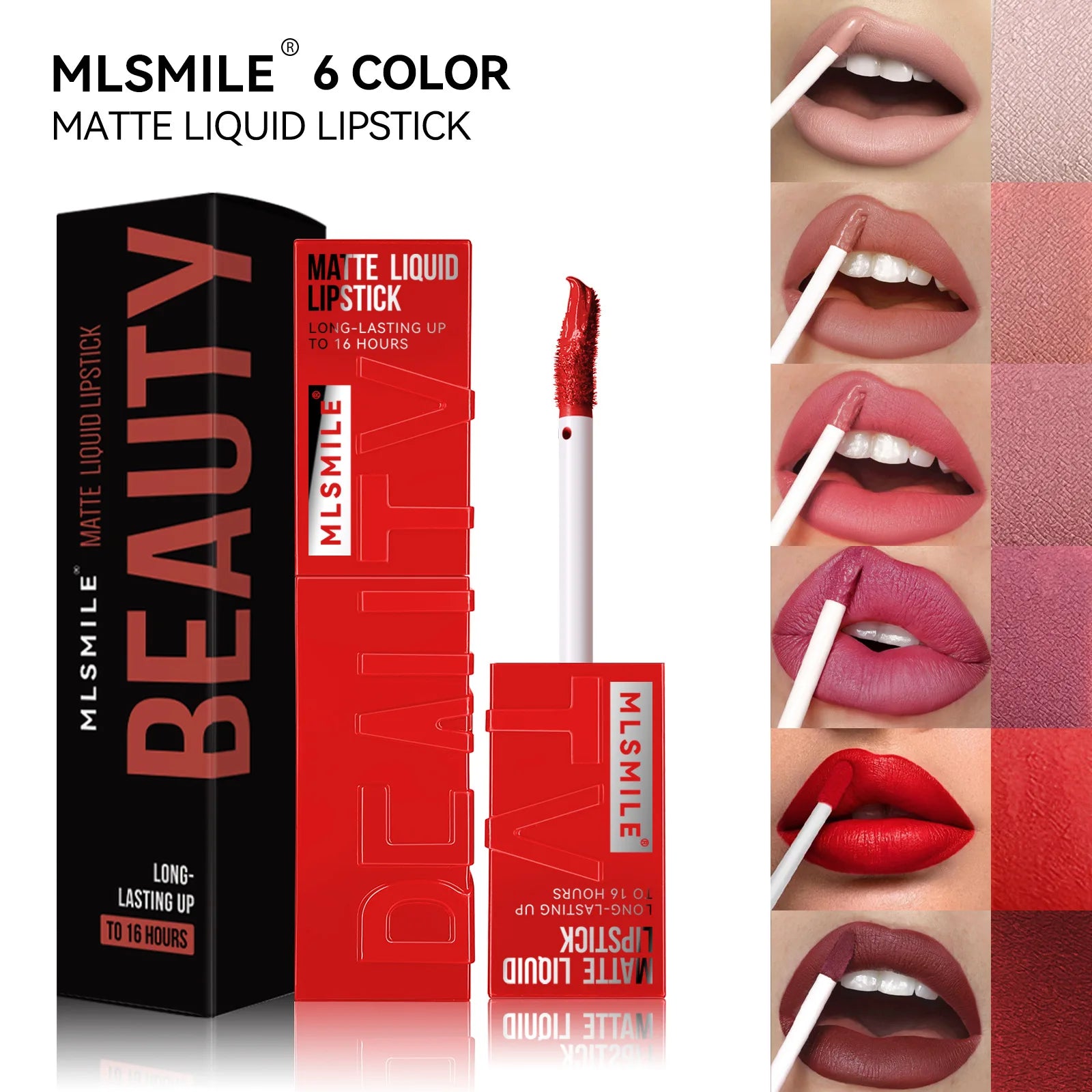MLSMILE Waterproof Velvet Satin Lip Glaze Liquid - Smarsty