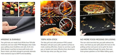 Non-Stick BBQ Grill Mats for Easy Cleanup and Heat Resistance - Smarsty