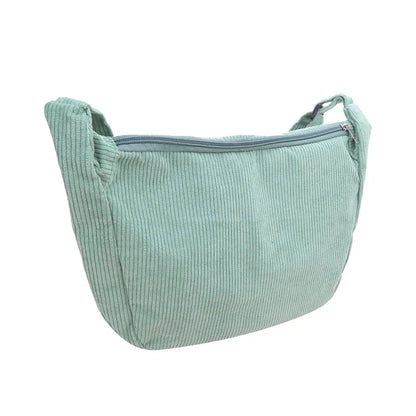 Corduroy Shoulder Bag Minimalist Crossbody For Women - Smarsty