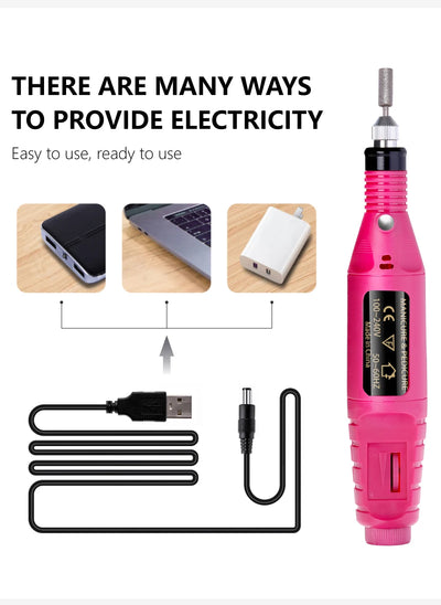 Electric Nail Drill Set for Professional Manicure and Gel Removal - Smarsty