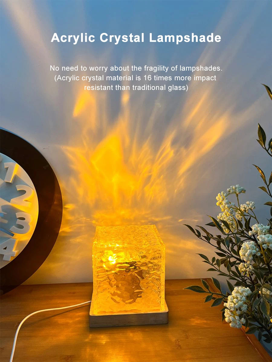 Dynamic Rotating Water Ripple Projector Night Light - Smarsty