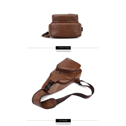 Mens USB Chest Bag With Portable Charging Crossbody - Smarsty