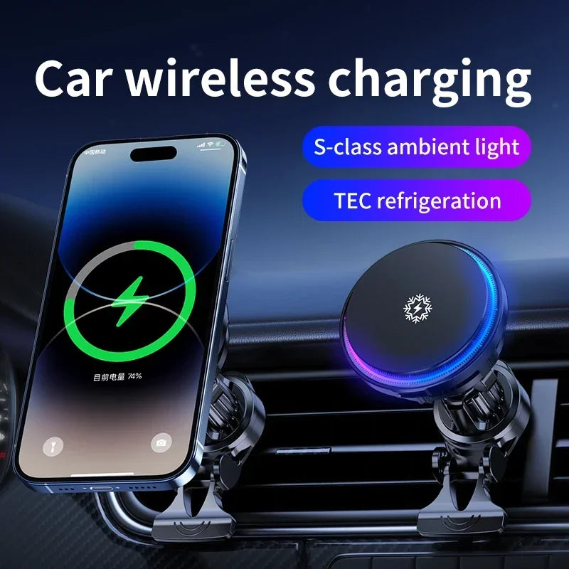 Ice Cooling Magnetic Wireless Car Charger Stand For iPhone - Smarsty
