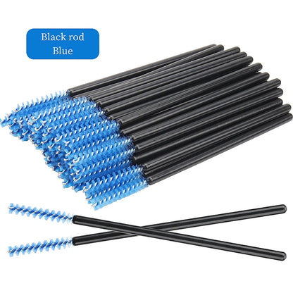 50 Pcs Disposable Eyelash Brushes with Diamond Handles - Smarsty
