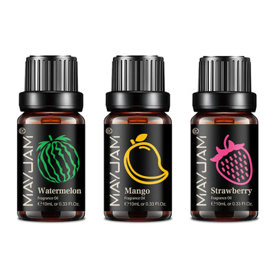 MAYJAM Fruit Essential Oil 10ml Cherry Banana Papaya Grape Litchi Guava Kiwifruit Pear Fig Fragrance Oil for Diffuser Candle - Smarsty