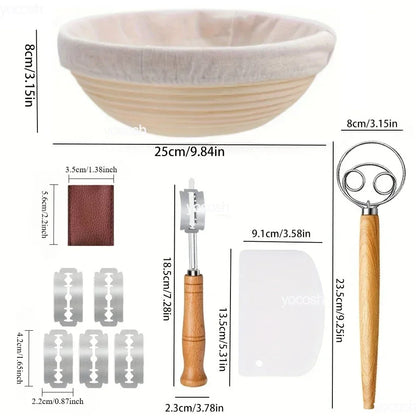 Professional Baking Tools Kit with Sourdough Starter Jar - Smarsty