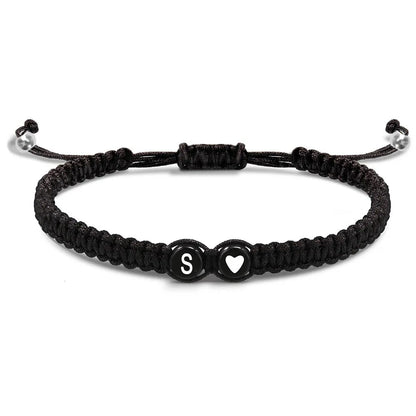 Handmade Adjustable Heart Initial Bracelets for Friendship - Smarsty