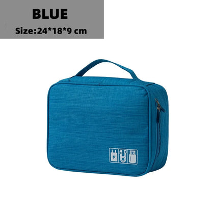 Travel Electronics Storage Bag With High Capacity Cables - Smarsty