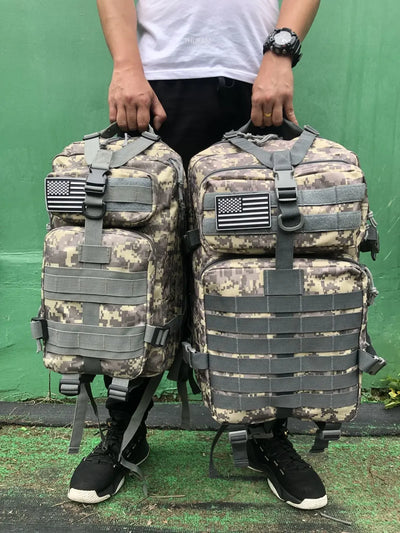 25L/50L 1000D Nylon Waterproof Trekking Fishing Hunting Bag Backpack Outdoor Rucksacks Tactical Sports Camping Hiking by Smarsty