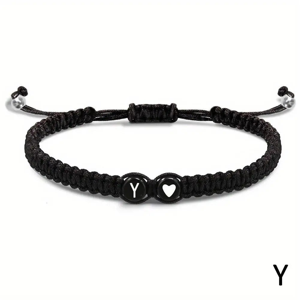 Handmade Adjustable Heart Bracelets A-Z Initials for Friendship - Smarsty
