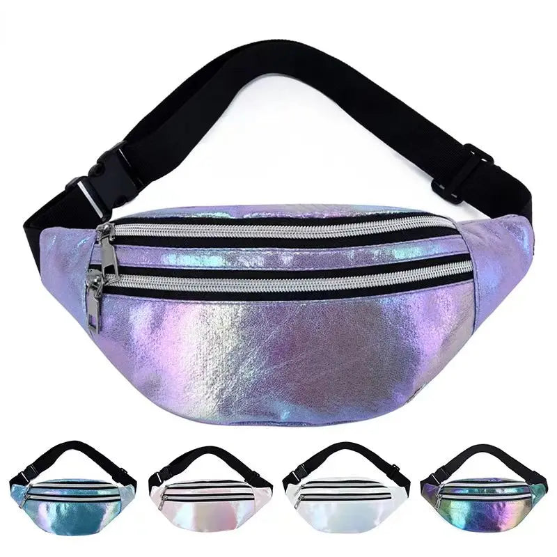 Holographic Fanny Pack Waist Bag For Travel And Beach - Smarsty