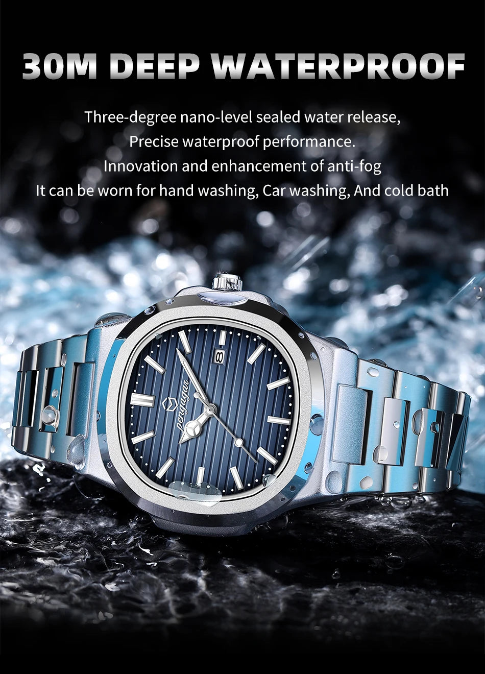 Luxury Waterproof Men’s Quartz Wristwatch with Luminous Dial - Smarsty