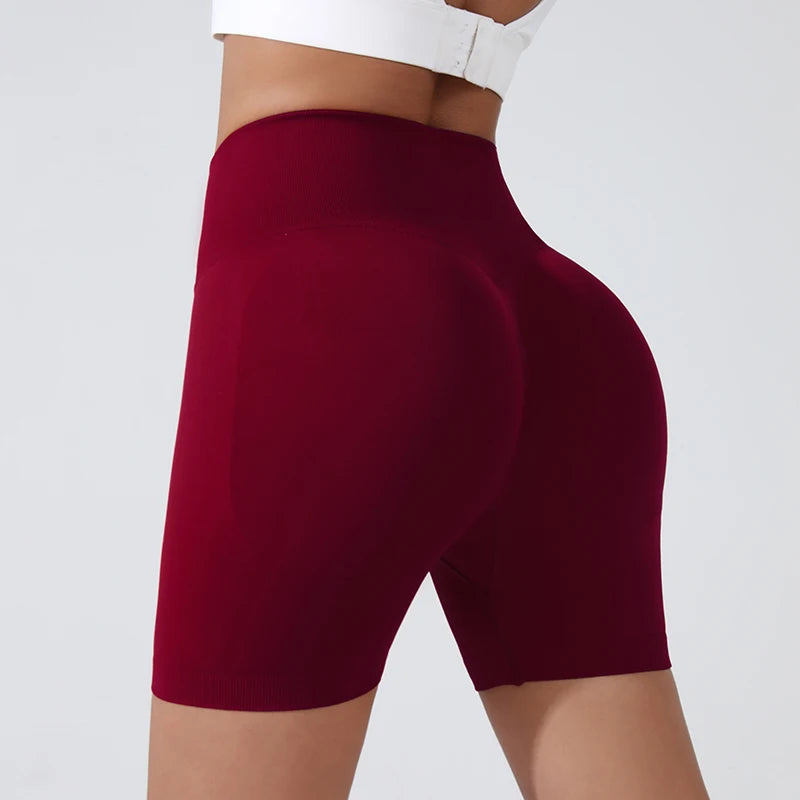 Women's High-Waist Breathable Yoga Shorts for Summer Running Short Tights Leggings Cycling Workout Gym Shorts Sports Shorts - Smarsty