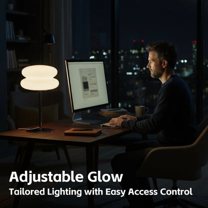 Bedroom Mushroom lamp, Medieval Modern Bedside Table lamp, dimmable Retro Egg Tart Headlight, Unique Home Mushroom Decoration Ae