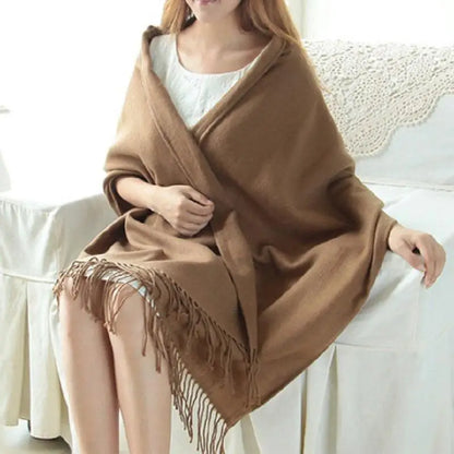 Women’s Plaid Cashmere Scarf Thick Warm Winter Shawl - Smarsty