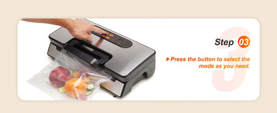 SucceBuy 90Kpa 130W Vacuum Sealer Food Packaging Machine with Free 10pcs Vacuum bags for Household Kitchen Vacuum Food Sealing - Smarsty