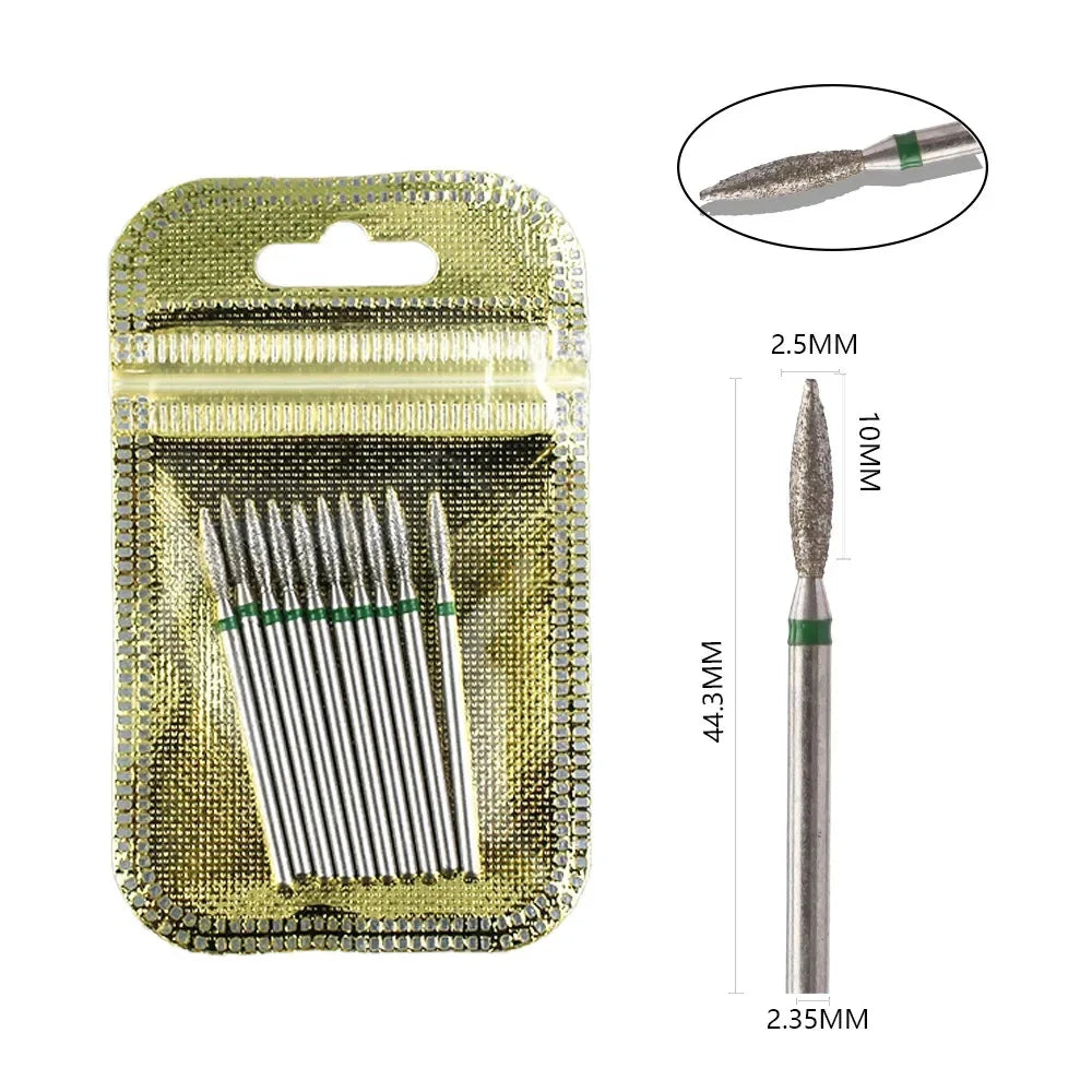 10 Piece Diamond Nail Drill Bit Set for Perfect Manicures - Smarsty