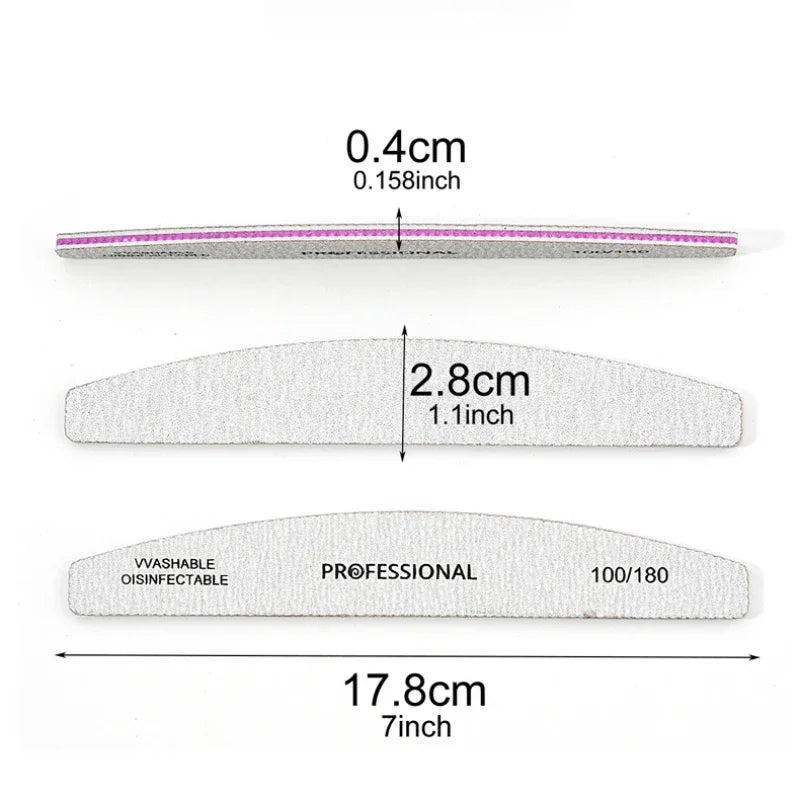Professional Nail File Set for Gel Polishing 5 Pieces - Smarsty