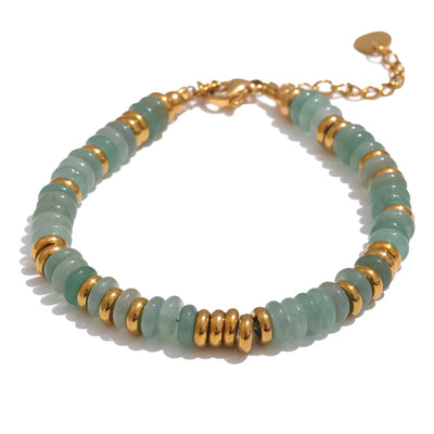 Colorful Natural Stone Beads Waterproof Bracelet for Women - Smarsty