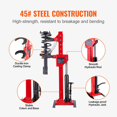 SucceBuy Strut Spring Compressor 4.5 Ton/9920 LBS Hydraulic Jack 1 Ton Rated Compression Force Auto Strut Coil Spring Compressor - Smarsty