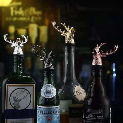 Zinc Alloy Deer Head Wine Pourer and Stopper - Smarsty