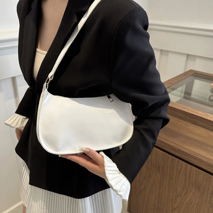 Vintage Patent Leather Shoulder Bag For Women Designer - Smarsty