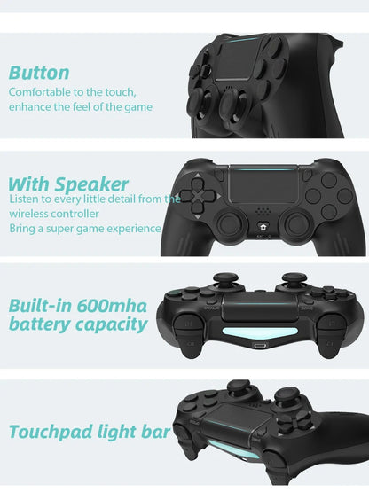 Wireless Bluetooth Game Controller for PS4 with Dual Vibration - Smarsty