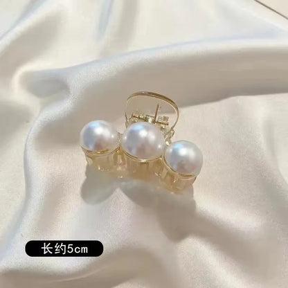 Large Pearl Hair Claw Clip Acrylic Fashion Barrette Stylish - Smarsty