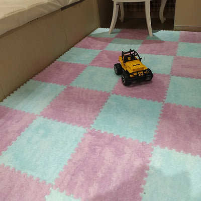 Soft Plush Children's Mat Baby Play Mat Baby Toys Eva Foam Puzzle Carpet In Children's Room Keep Warm Playmat 30*30*1CM by Smarsty