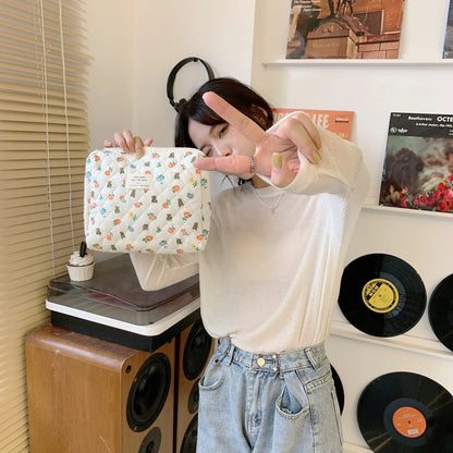 Large Capacity Women's Cosmetic Bags Cases Casual Ladies Small Storage Bag with Zipper Female Travel Clutch Bag Small Handbags - Smarsty