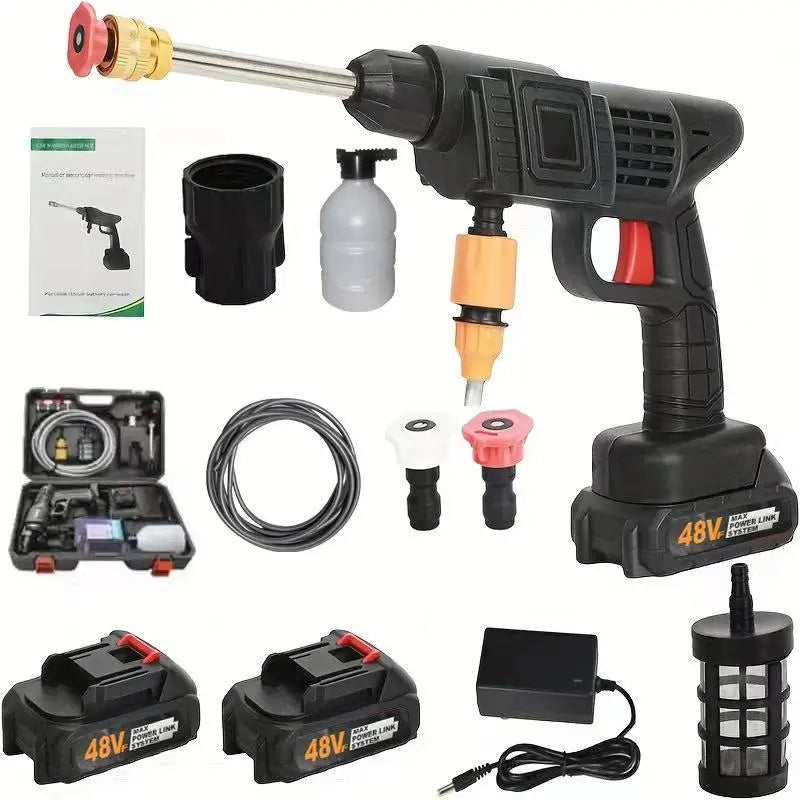 Wireless High-Voltage Cleaning Machine (Dual Electric), Portable Wireless High-Voltage Electric Car Cleaning Machine, Foam Spray Gun Car Cleaning Tool, High-Voltage Car Cleaning Water Gun, Wireless Charging Car Floor Cleaning