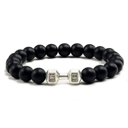 Natural Stone Dumbbell Bead Bracelet for Energy and Style - Smarsty