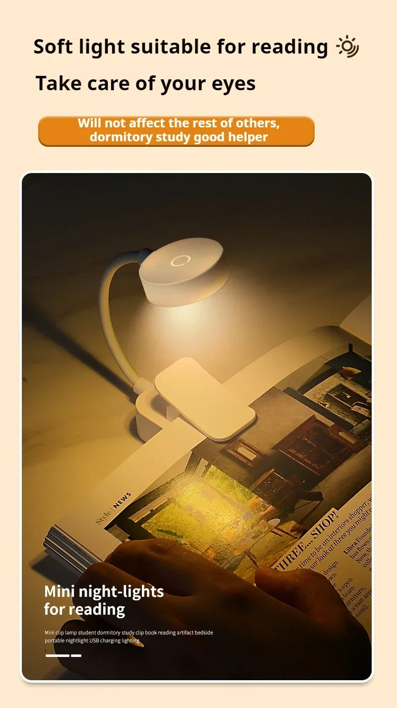 USB Rechargeable LED Table Lamp with Touch Dimming - Smarsty