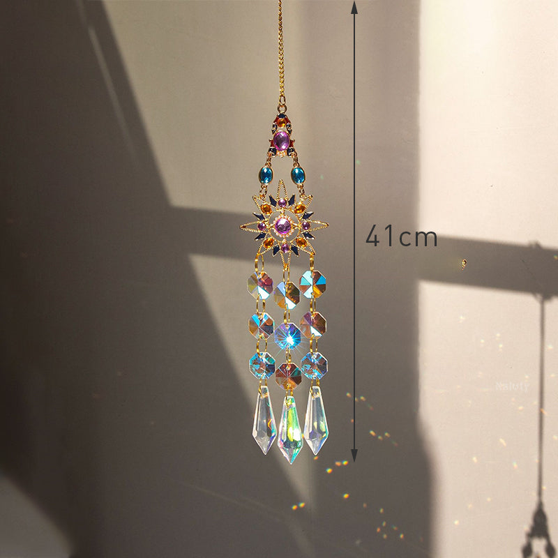 Hanging Crystal Pendant Suncatcher Wind Chimes for Home Decor - Smarsty