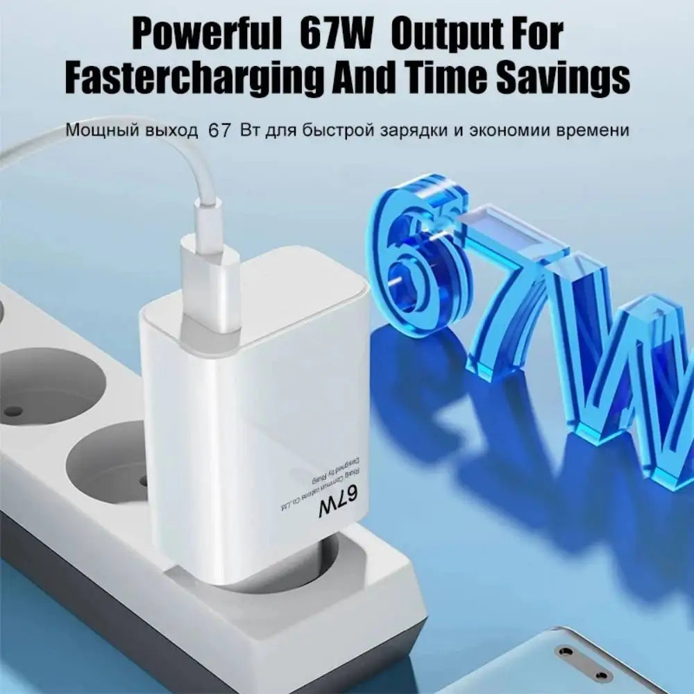 GaN Based 67W Fast TypeC Charger Cable Quick Charge - Smarsty