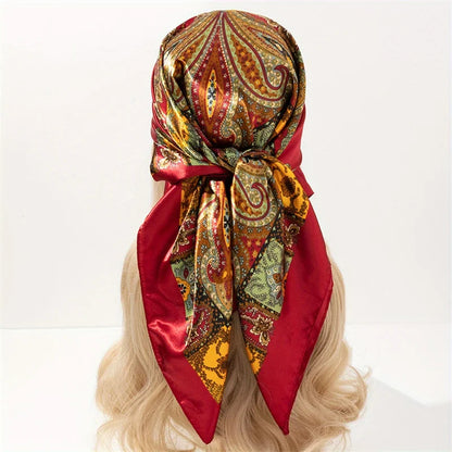 Luxury Silk Scarf for Women Sun Protection Designer Shawl - Smarsty