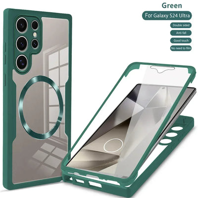 Smarsty 360 Degree Shockproof MagSafe Case Transparent Cover -