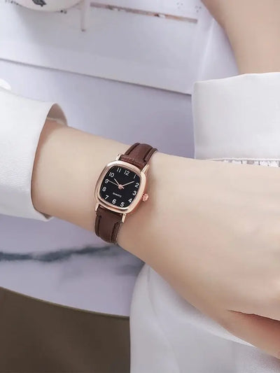 Women's Fashion Arabic Quartz Watch with Leather Band - Smarsty