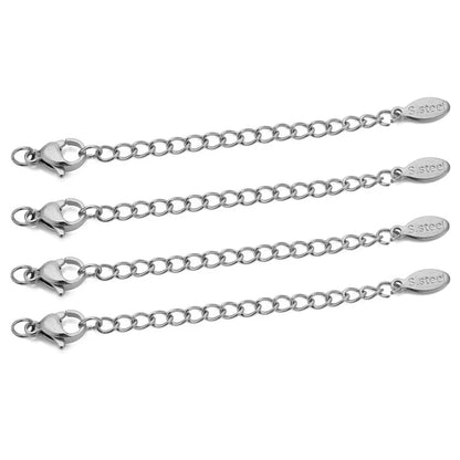Stainless Steel Extension Chains Lobster Clasps Durable - Smarsty