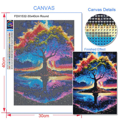 5D DIY Diamond Painting Moon Tree Landscape Home Decor - Smarsty